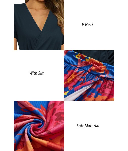 Newshows Women Summer 2025 Maxi Dress Vacation Floral Spaghetti Strap Spring Casual Boho Split Beach Long Flowy Sundress