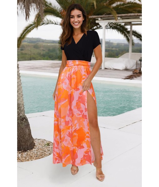 Newshows Women Summer 2025 Maxi Dress Vacation Floral Spaghetti Strap Spring Casual Boho Split Beach Long Flowy Sundress
