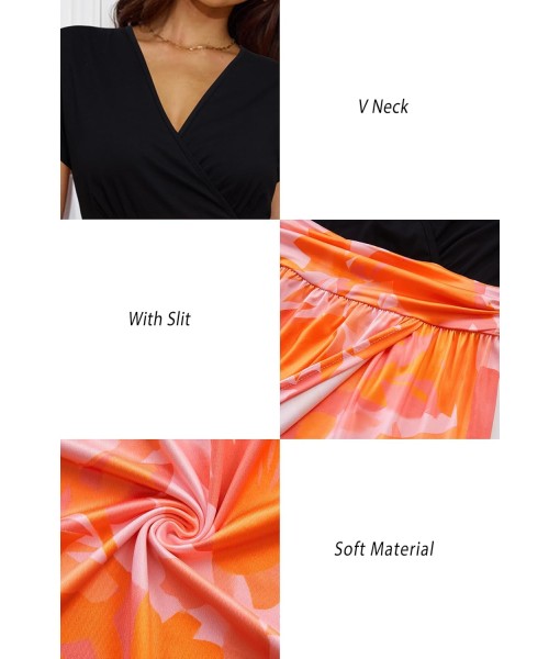 Newshows Women Summer 2025 Maxi Dress Vacation Floral Spaghetti Strap Spring Casual Boho Split Beach Long Flowy Sundress