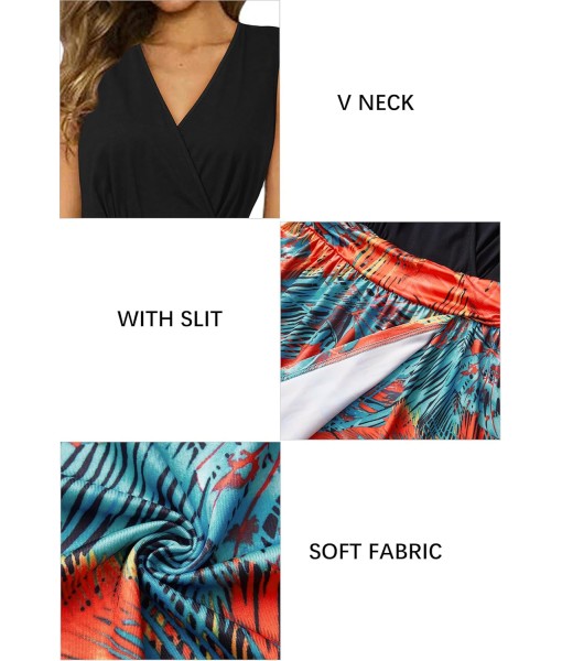Newshows Women Summer 2025 Maxi Dress Vacation Floral Spaghetti Strap Spring Casual Boho Split Beach Long Flowy Sundress