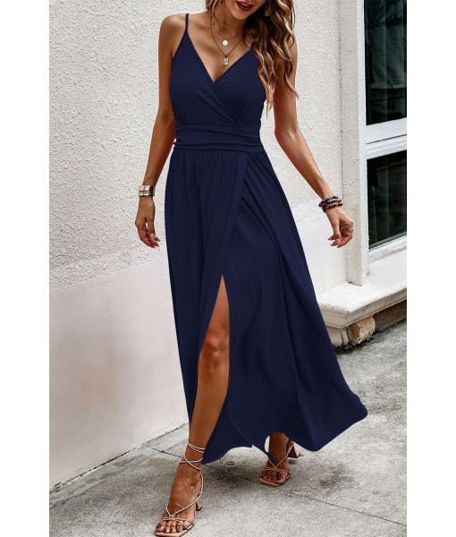 Newshows Women Summer 2025 Maxi Dress Vacation Floral Spaghetti Strap Spring Casual Boho Split Beach Long Flowy Sundress