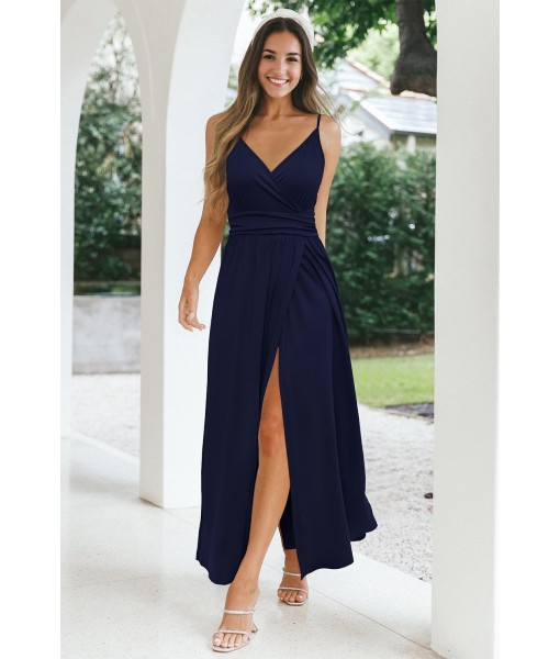 Newshows Women Summer 2025 Maxi Dress Vacation Floral Spaghetti Strap Spring Casual Boho Split Beach Long Flowy Sundress