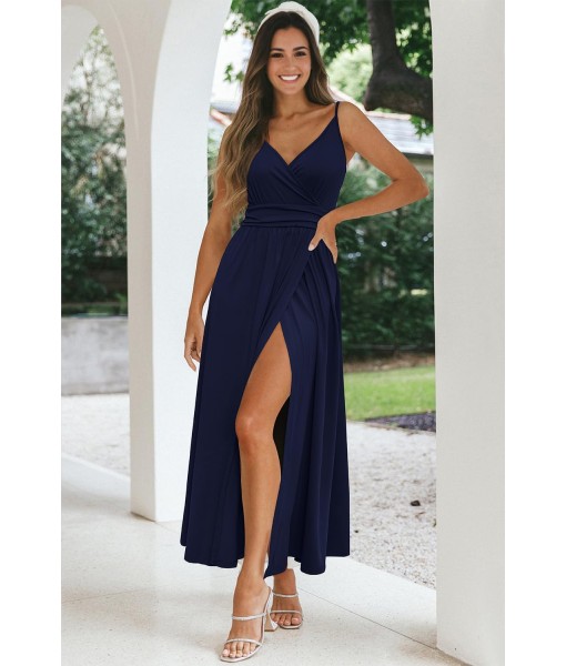 Newshows Women Summer 2025 Maxi Dress Vacation Floral Spaghetti Strap Spring Casual Boho Split Beach Long Flowy Sundress