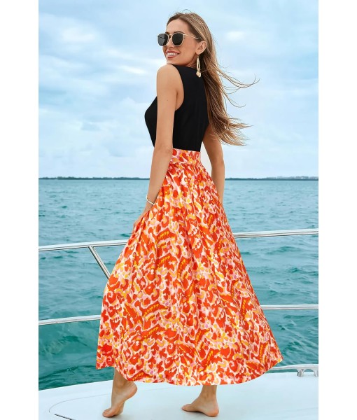 Newshows Women Summer 2025 Maxi Dress Vacation Floral Spaghetti Strap Spring Casual Boho Split Beach Long Flowy Sundress