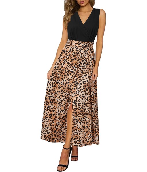 Newshows Women Summer 2025 Maxi Dress Vacation Floral Spaghetti Strap Spring Casual Boho Split Beach Long Flowy Sundress