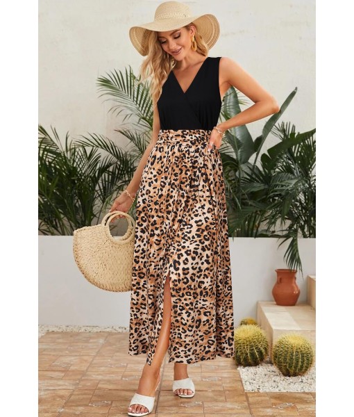 Newshows Women Summer 2025 Maxi Dress Vacation Floral Spaghetti Strap Spring Casual Boho Split Beach Long Flowy Sundress
