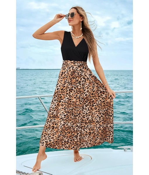 Newshows Women Summer 2025 Maxi Dress Vacation Floral Spaghetti Strap Spring Casual Boho Split Beach Long Flowy Sundress
