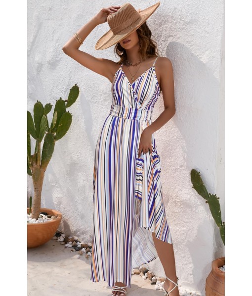 Newshows Women Summer 2025 Maxi Dress Vacation Floral Spaghetti Strap Spring Casual Boho Split Beach Long Flowy Sundress