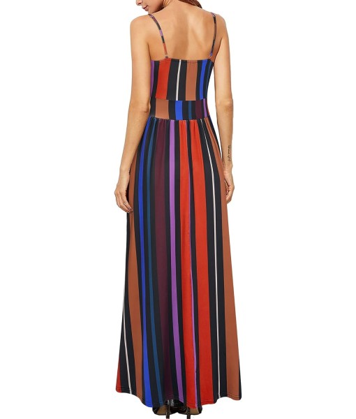 Newshows Women Summer 2025 Maxi Dress Vacation Floral Spaghetti Strap Spring Casual Boho Split Beach Long Flowy Sundress
