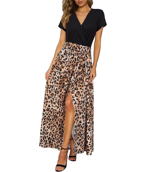 Newshows Women Summer 2025 Maxi Dress Vacation Floral Spaghetti Strap Spring Casual Boho Split Beach Long Flowy Sundress