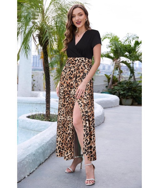 Newshows Women Summer 2025 Maxi Dress Vacation Floral Spaghetti Strap Spring Casual Boho Split Beach Long Flowy Sundress