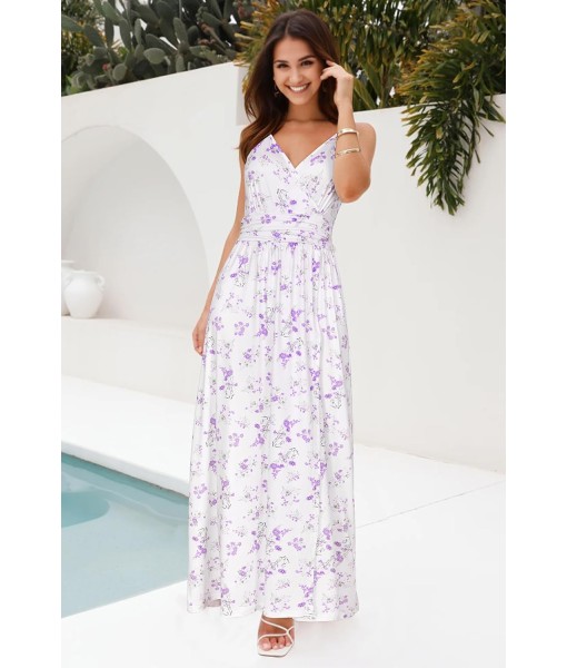 Newshows Women Summer 2025 Maxi Dress Vacation Floral Spaghetti Strap Spring Casual Boho Split Beach Long Flowy Sundress