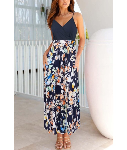 Newshows Women Summer 2025 Maxi Dress Vacation Floral Spaghetti Strap Spring Casual Boho Split Beach Long Flowy Sundress