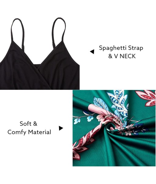 Newshows Women Summer 2025 Maxi Dress Vacation Floral Spaghetti Strap Spring Casual Boho Split Beach Long Flowy Sundress