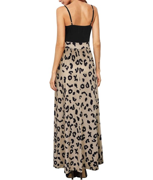 Newshows Women Summer 2025 Maxi Dress Vacation Floral Spaghetti Strap Spring Casual Boho Split Beach Long Flowy Sundress