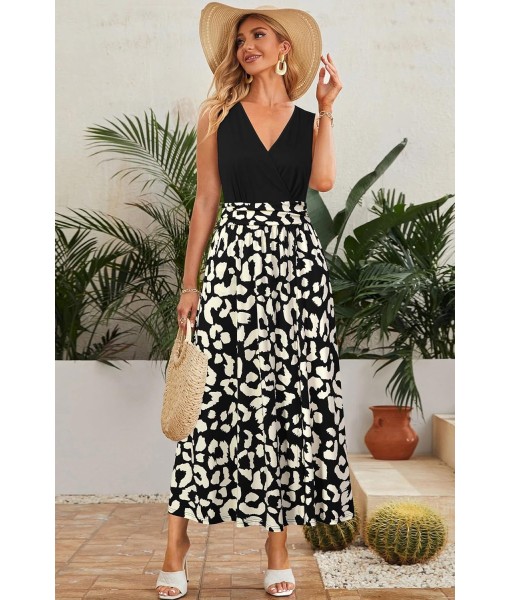 Newshows Women Summer 2025 Maxi Dress Vacation Floral Spaghetti Strap Spring Casual Boho Split Beach Long Flowy Sundress
