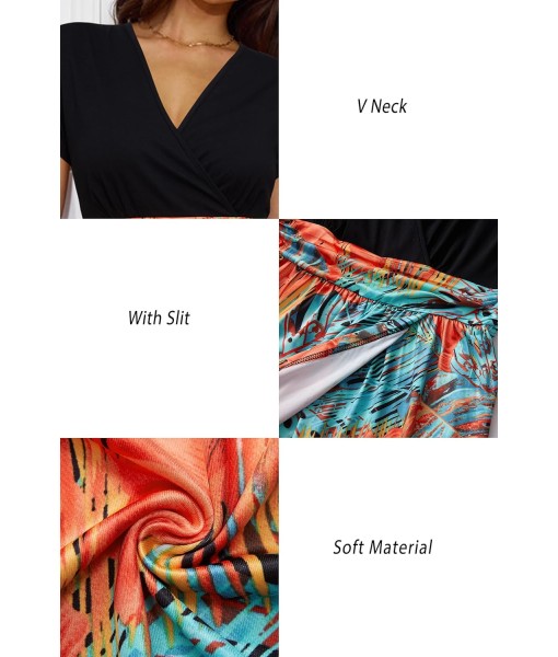 Newshows Women Summer 2025 Maxi Dress Vacation Floral Spaghetti Strap Spring Casual Boho Split Beach Long Flowy Sundress