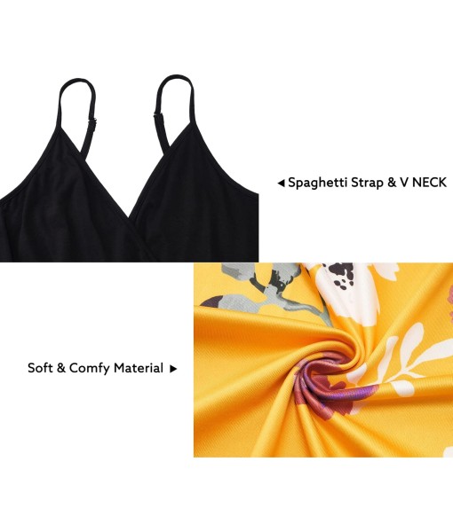 Newshows Women Summer 2025 Maxi Dress Vacation Floral Spaghetti Strap Spring Casual Boho Split Beach Long Flowy Sundress
