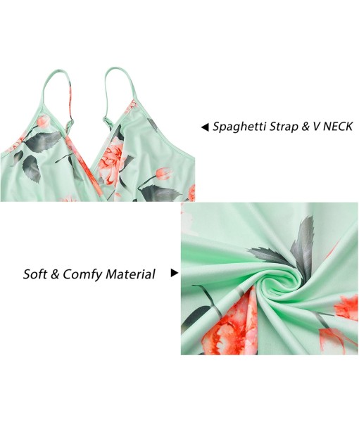 Newshows Women Summer 2025 Maxi Dress Vacation Floral Spaghetti Strap Spring Casual Boho Split Beach Long Flowy Sundress