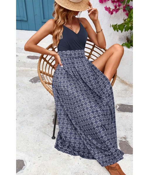 Newshows Women Summer 2025 Maxi Dress Vacation Floral Spaghetti Strap Spring Casual Boho Split Beach Long Flowy Sundress