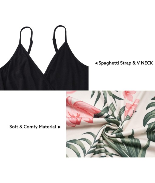 Newshows Women Summer 2025 Maxi Dress Vacation Floral Spaghetti Strap Spring Casual Boho Split Beach Long Flowy Sundress