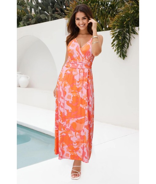 Newshows Women Summer 2025 Maxi Dress Vacation Floral Spaghetti Strap Spring Casual Boho Split Beach Long Flowy Sundress