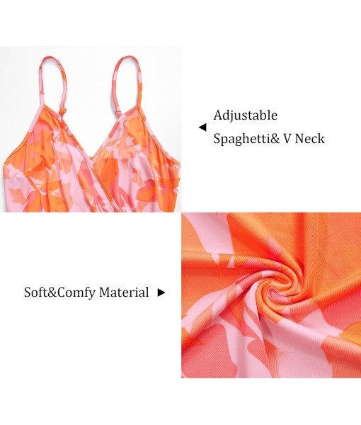 Newshows Women Summer 2025 Maxi Dress Vacation Floral Spaghetti Strap Spring Casual Boho Split Beach Long Flowy Sundress