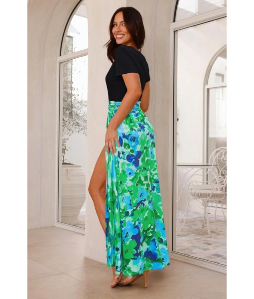 Newshows Women Summer 2025 Maxi Dress Vacation Floral Spaghetti Strap Spring Casual Boho Split Beach Long Flowy Sundress