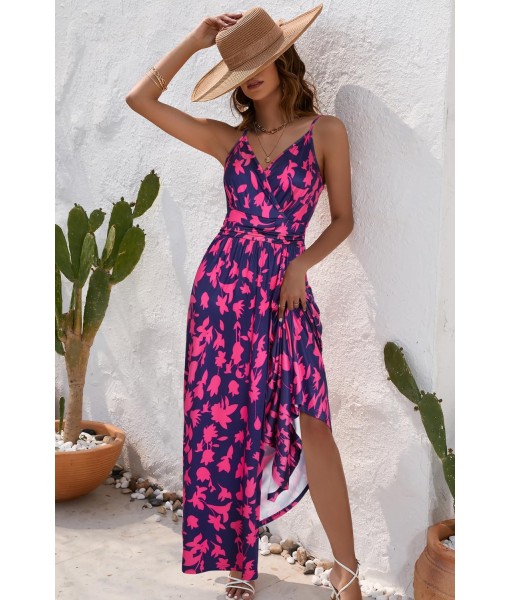 Newshows Women Summer 2025 Maxi Dress Vacation Floral Spaghetti Strap Spring Casual Boho Split Beach Long Flowy Sundress