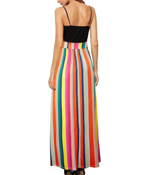 Newshows Women Summer 2025 Maxi Dress Vacation Floral Spaghetti Strap Spring Casual Boho Split Beach Long Flowy Sundress