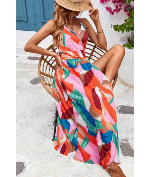 Newshows Women Summer 2025 Maxi Dress Vacation Floral Spaghetti Strap Spring Casual Boho Split Beach Long Flowy Sundress