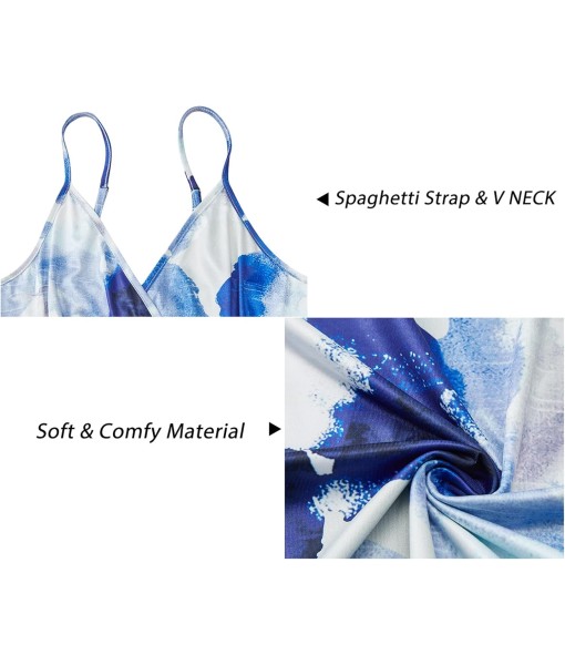 Newshows Women Summer 2025 Maxi Dress Vacation Floral Spaghetti Strap Spring Casual Boho Split Beach Long Flowy Sundress