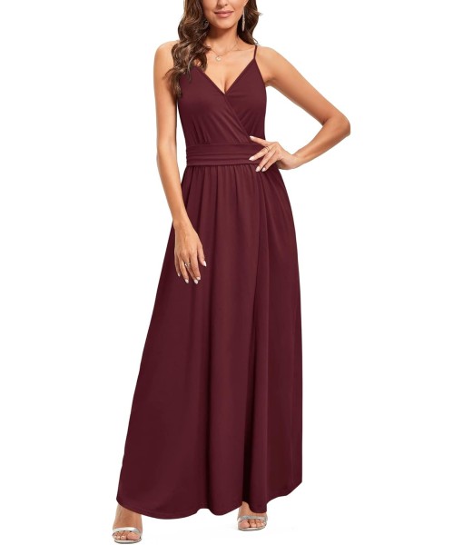 Newshows Women Summer 2025 Maxi Dress Vacation Floral Spaghetti Strap Spring Casual Boho Split Beach Long Flowy Sundress