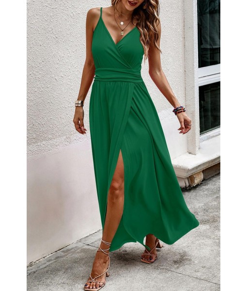 Newshows Women Summer 2025 Maxi Dress Vacation Floral Spaghetti Strap Spring Casual Boho Split Beach Long Flowy Sundress