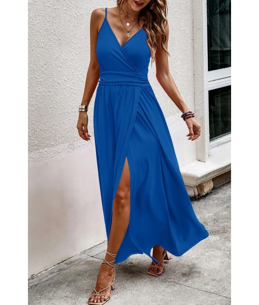 Newshows Women Summer 2025 Maxi Dress Vacation Floral Spaghetti Strap Spring Casual Boho Split Beach Long Flowy Sundress