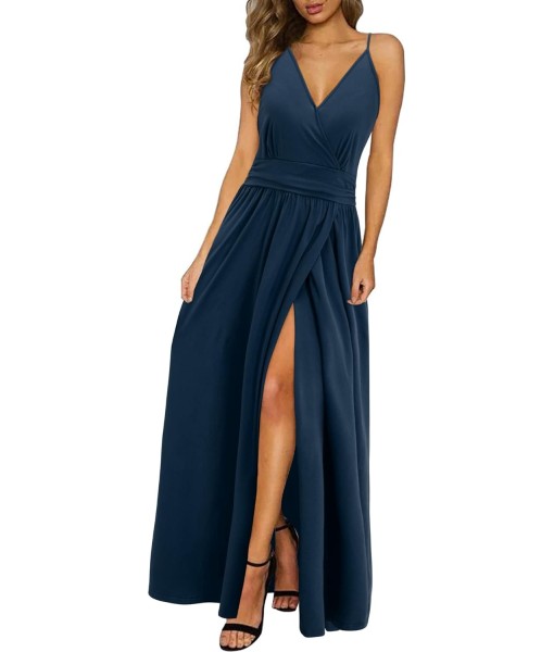 Newshows Women Summer 2025 Maxi Dress Vacation Floral Spaghetti Strap Spring Casual Boho Split Beach Long Flowy Sundress
