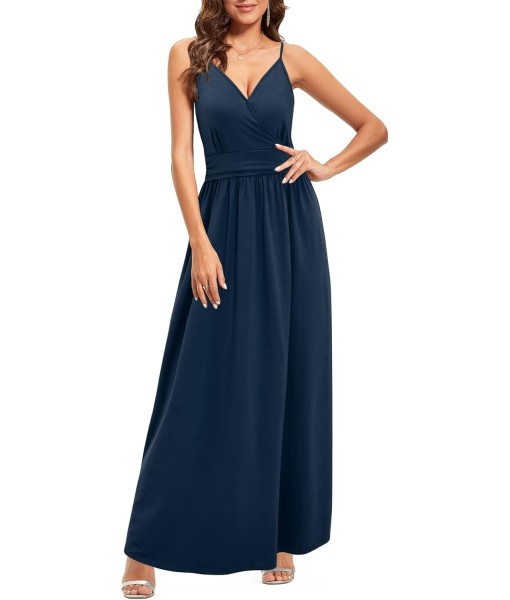 Newshows Women Summer 2025 Maxi Dress Vacation Floral Spaghetti Strap Spring Casual Boho Split Beach Long Flowy Sundress