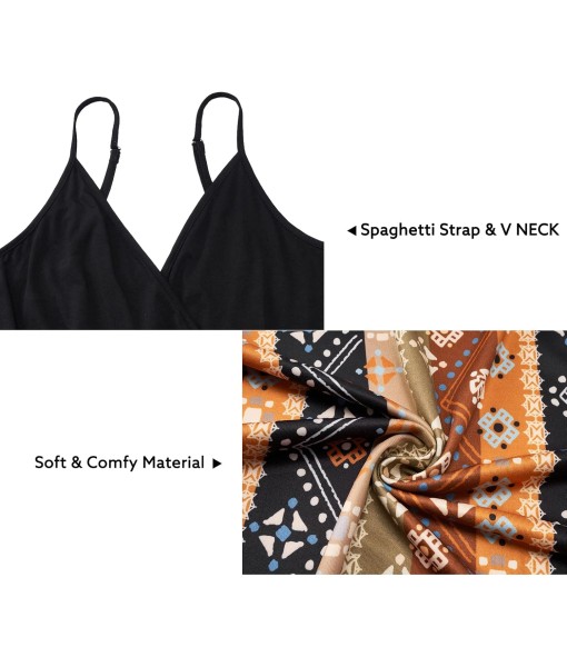 Newshows Women Summer 2025 Maxi Dress Vacation Floral Spaghetti Strap Spring Casual Boho Split Beach Long Flowy Sundress