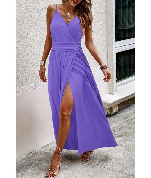 Newshows Women Summer 2025 Maxi Dress Vacation Floral Spaghetti Strap Spring Casual Boho Split Beach Long Flowy Sundress