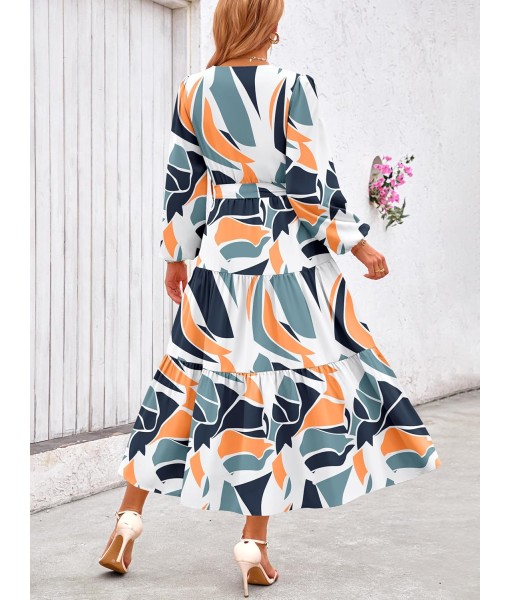 PRETTYGARDEN Womens Spring Long Sleeve Wrap V Neck Ruffle Floral Maxi Dress Casual Tie Waist Boho Chiffon Flowy Long Dresses