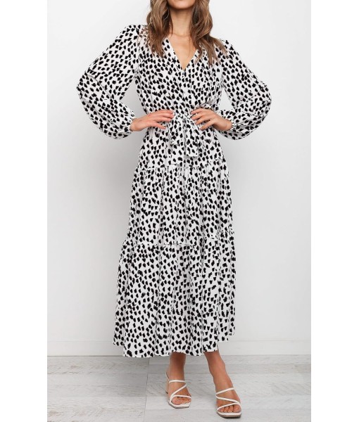 PRETTYGARDEN Womens Spring Long Sleeve Wrap V Neck Ruffle Floral Maxi Dress Casual Tie Waist Boho Chiffon Flowy Long Dresses