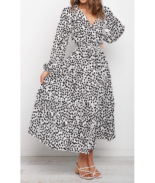 PRETTYGARDEN Womens Spring Long Sleeve Wrap V Neck Ruffle Floral Maxi Dress Casual Tie Waist Boho Chiffon Flowy Long Dresses