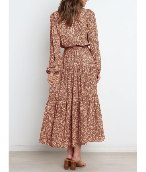 PRETTYGARDEN Womens Spring Long Sleeve Wrap V Neck Ruffle Floral Maxi Dress Casual Tie Waist Boho Chiffon Flowy Long Dresses