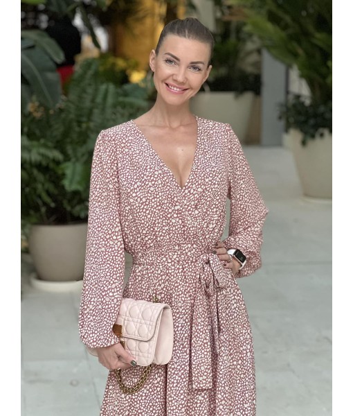 PRETTYGARDEN Womens Spring Long Sleeve Wrap V Neck Ruffle Floral Maxi Dress Casual Tie Waist Boho Chiffon Flowy Long Dresses