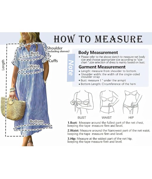 ebossy Women's Boho Striped Shirt Dress Button Up Side Slit Loose Mid Long Cotton Dress with Pockets
