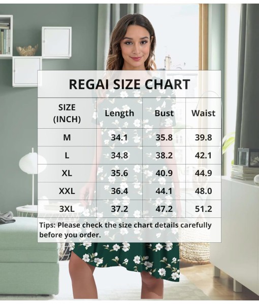 Women's Summer Casual Short Sleeve Crew Neck T Shirt Dresses Loose Swing with Pockets