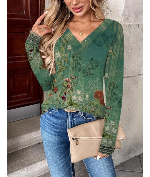 Zeagoo Women Long Sleeve Tops Dressy Casual V Neck Tshirts Basics Tee 2025 Fall Trendy Clothes