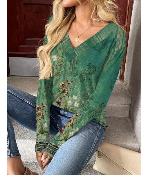 Zeagoo Women Long Sleeve Tops Dressy Casual V Neck Tshirts Basics Tee 2025 Fall Trendy Clothes