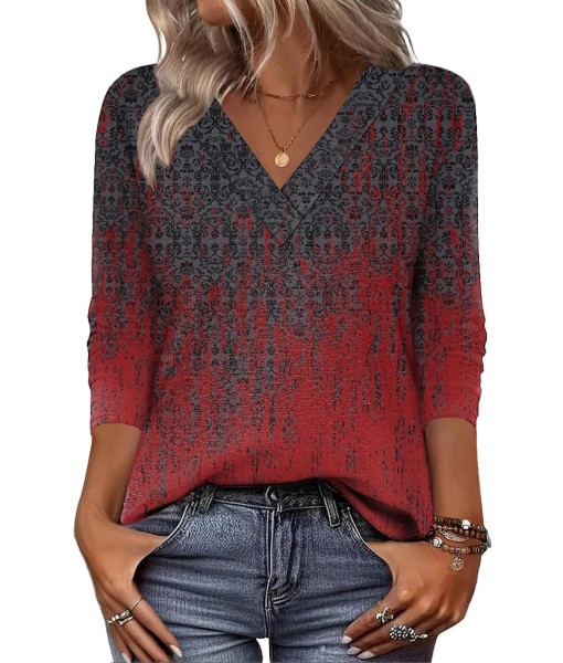 Zeagoo Women Long Sleeve Tops Dressy Casual V Neck Tshirts Basics Tee 2025 Fall Trendy Clothes