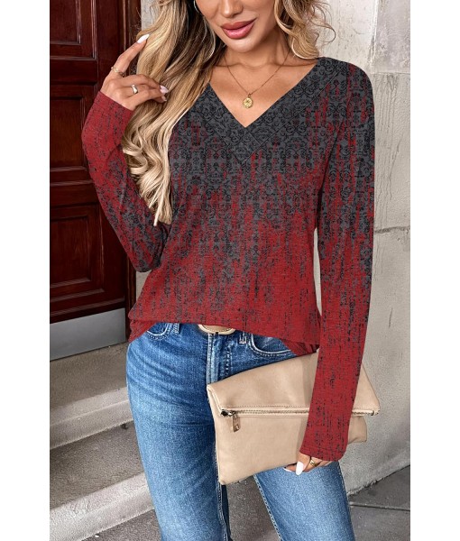 Zeagoo Women Long Sleeve Tops Dressy Casual V Neck Tshirts Basics Tee 2025 Fall Trendy Clothes